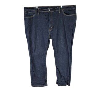 Mens Levis 541 Athletic Fit Denim Blue Jeans Dark Wash Cotton Blend Size 50X29